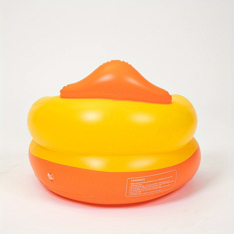 Thickened Inflatable Yellow Duck Bath Seat Baby Learning Sofa