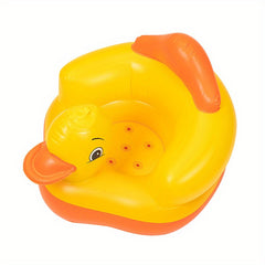 Thickened Inflatable Yellow Duck Bath Seat Baby Learning Sofa