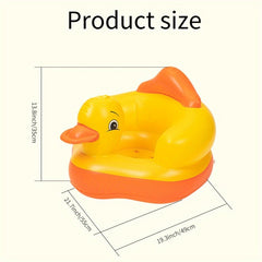 Thickened Inflatable Yellow Duck Bath Seat Baby Learning Sofa