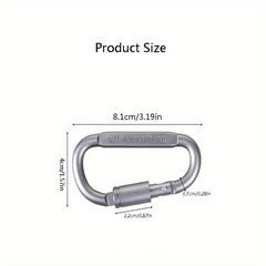 Carabiner Clip D Shape Buckle Snap Keychain Hook For Backpack Belt Loop