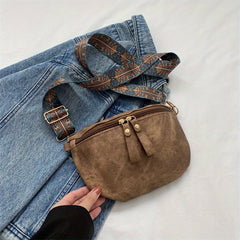 Bohemian Retro Chest Bag Wide Strap Crossbody Bag