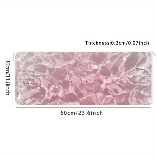 Pink Mouse Mat Waterproof Office Desk Pad Home Mouse Mat