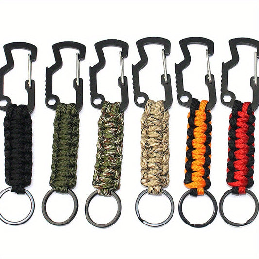 Outdoor Carabiner Keychain with Bottle Opener
