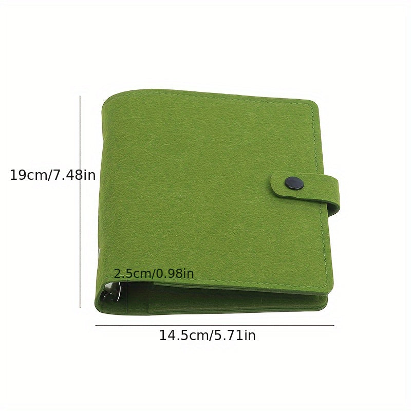 Felt 6 Hole Loose Leaf Notebook Diary Minimalist Style Journal Book