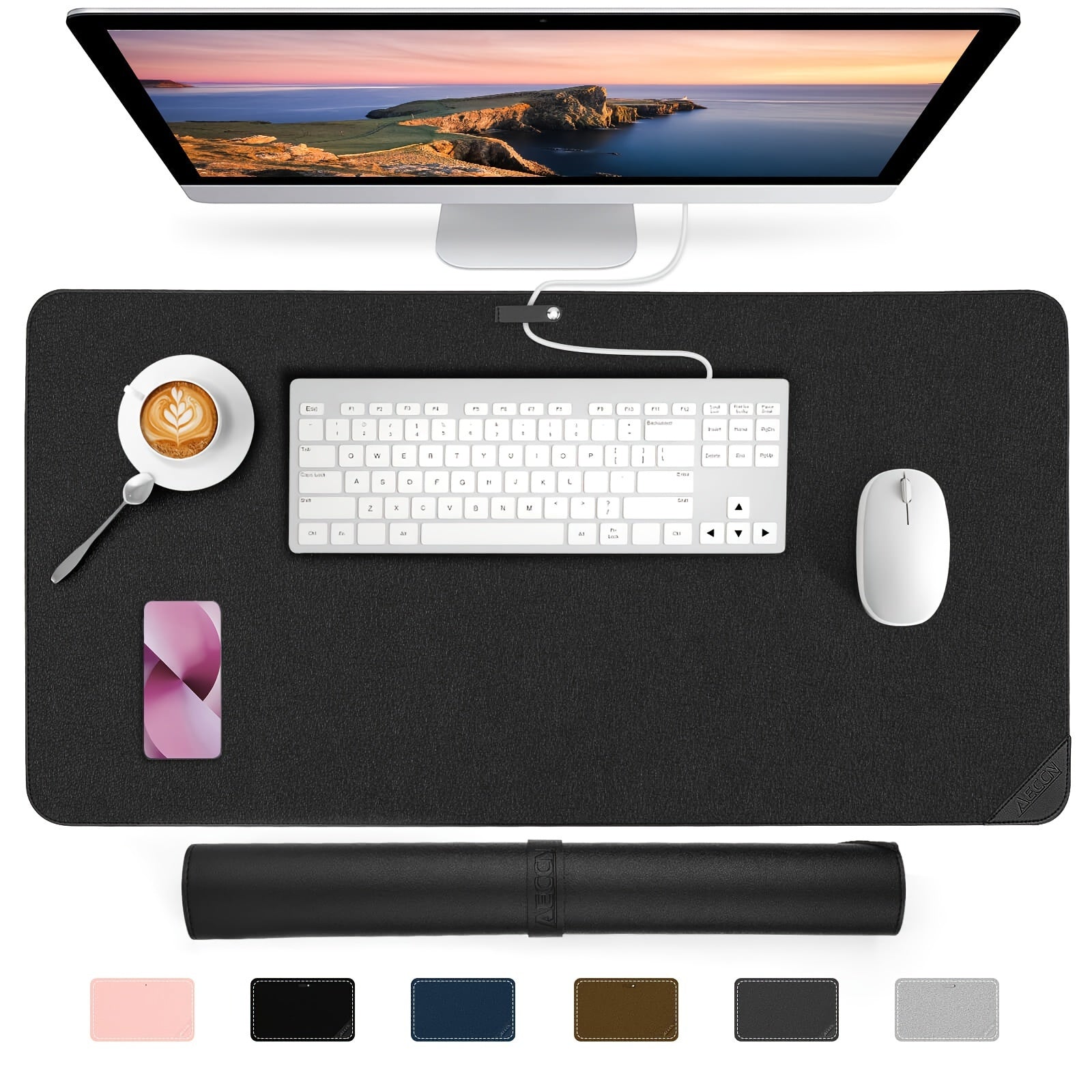 PU Desk Mat Office Desk Pad Protector Waterproof Mouse Mat