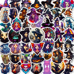 50pcs Witch Gothic Waterproof Doodle Sticker Laptop PC Tablet Mobile Waterproof