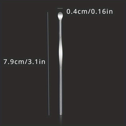 2pcs Stainless Steel Ear Digging Spoon Nail Clipper Set