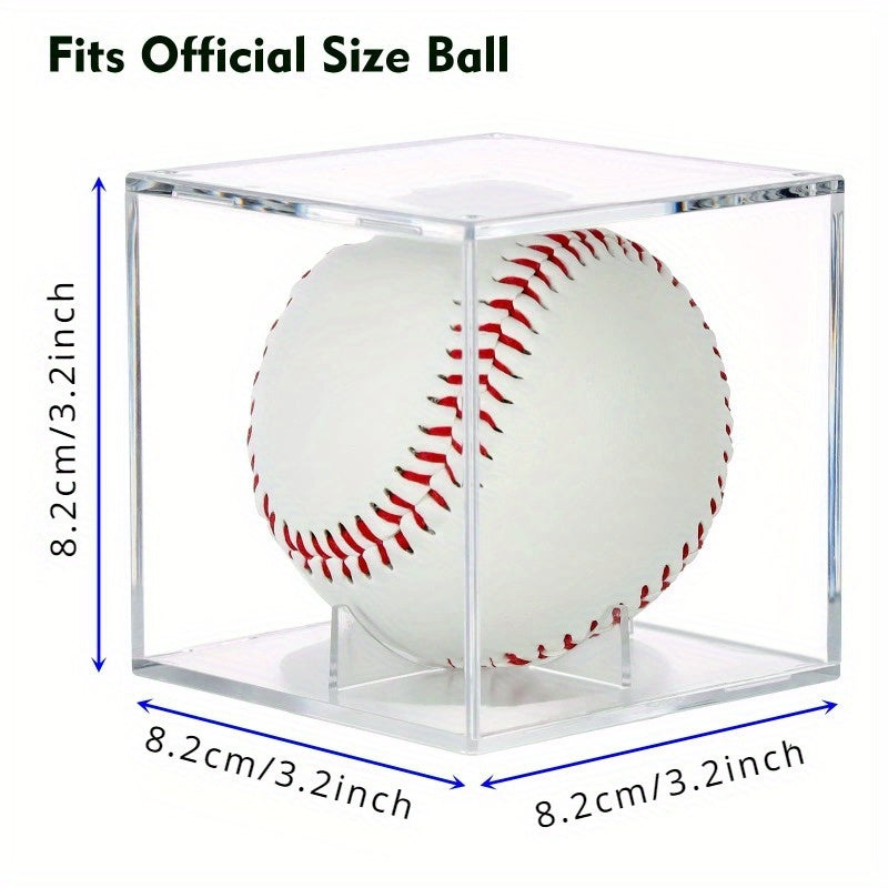 Baseball Holder Display Case Transparent Baseball Storage Box Fits Size Ball