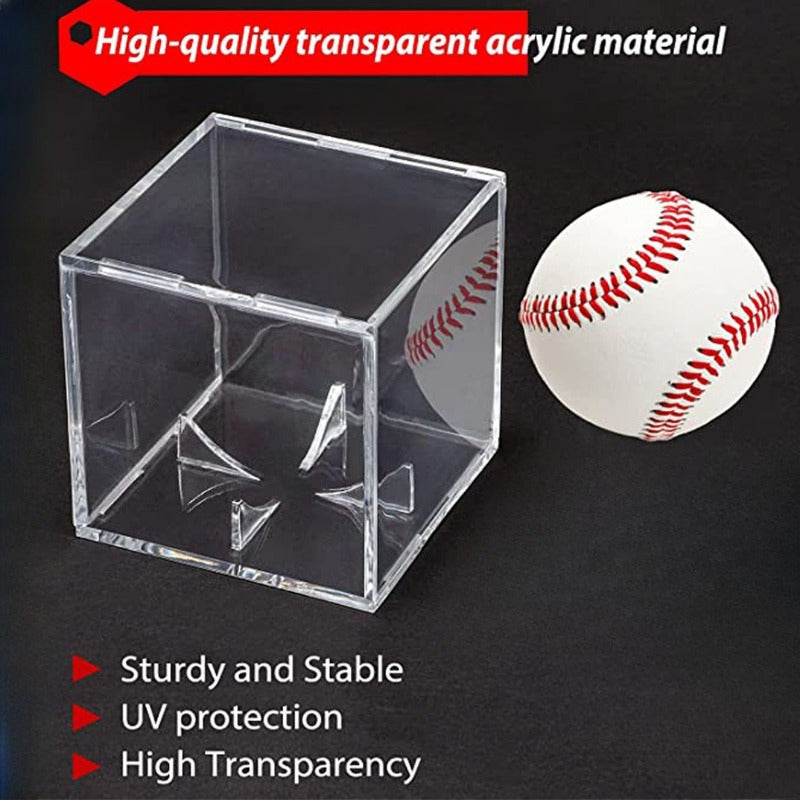 Baseball Holder Display Case Transparent Baseball Storage Box Fits Size Ball