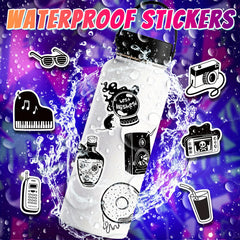 50pcs Waterproof Doodle Sticker for Laptop Tablet Phone Case Guitar Cup Desktop