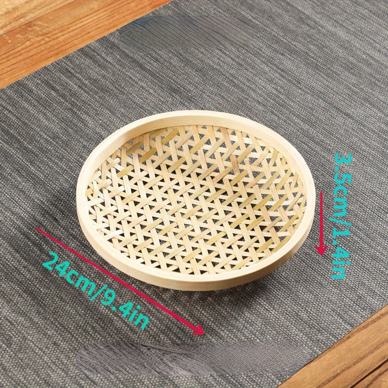 Bamboo Fruit Tea Dish Woven Storage Basket