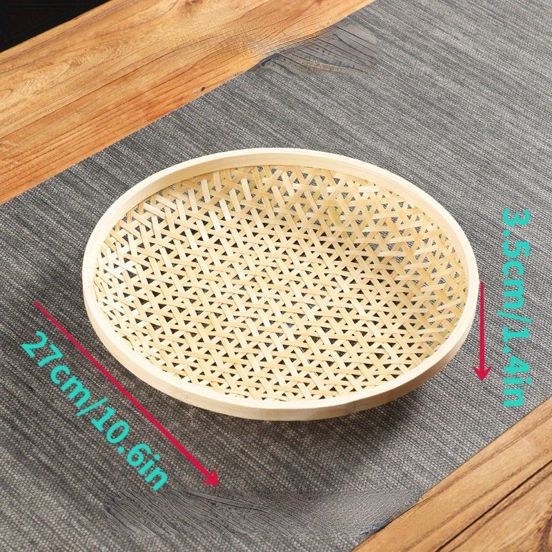 Bamboo Fruit Tea Dish Woven Storage Basket