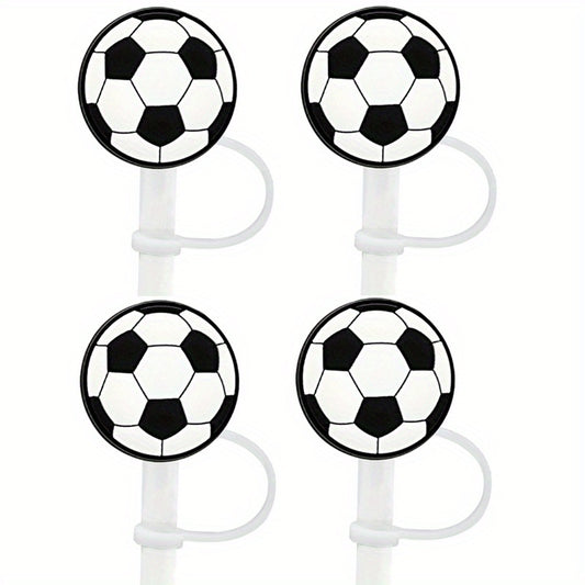 4pcs Ball Straw Tips Cover Leakproof Dustproof Silicone Straw Cap For 8mm Straw