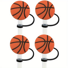 4pcs Ball Straw Tips Cover Leakproof Dustproof Silicone Straw Cap For 8mm Straw