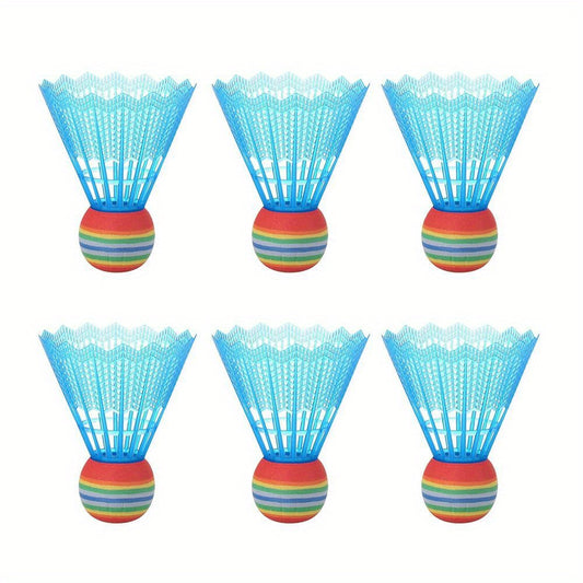 6pcs Colorful Badminton Shuttlecocks Durable Training Ball