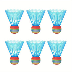 6pcs Colorful Badminton Shuttlecocks Durable Training Ball