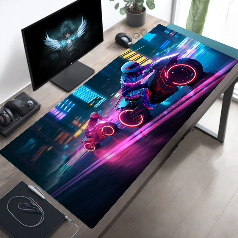 Sci-fi Motorcycle Mouse Pad Waterproof Non-slip Keyboard Pad