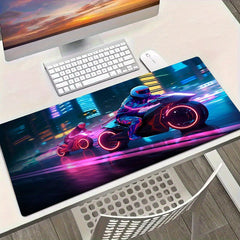 Sci-fi Motorcycle Mouse Pad Waterproof Non-slip Keyboard Pad