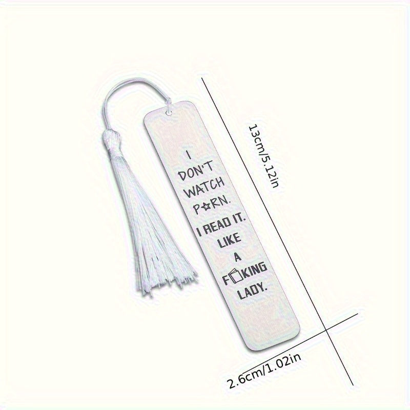 Funny Bookmark with Tassel for Book Lover Gift