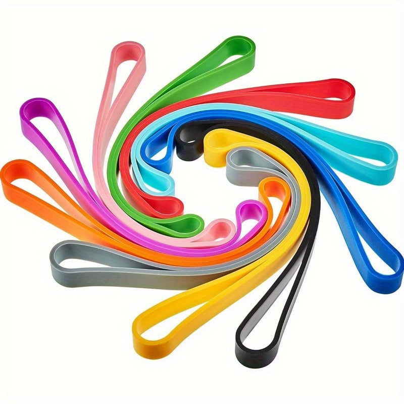 10 Large Silicone Rubber Bands Multicolor Wrapping Bands for Office
