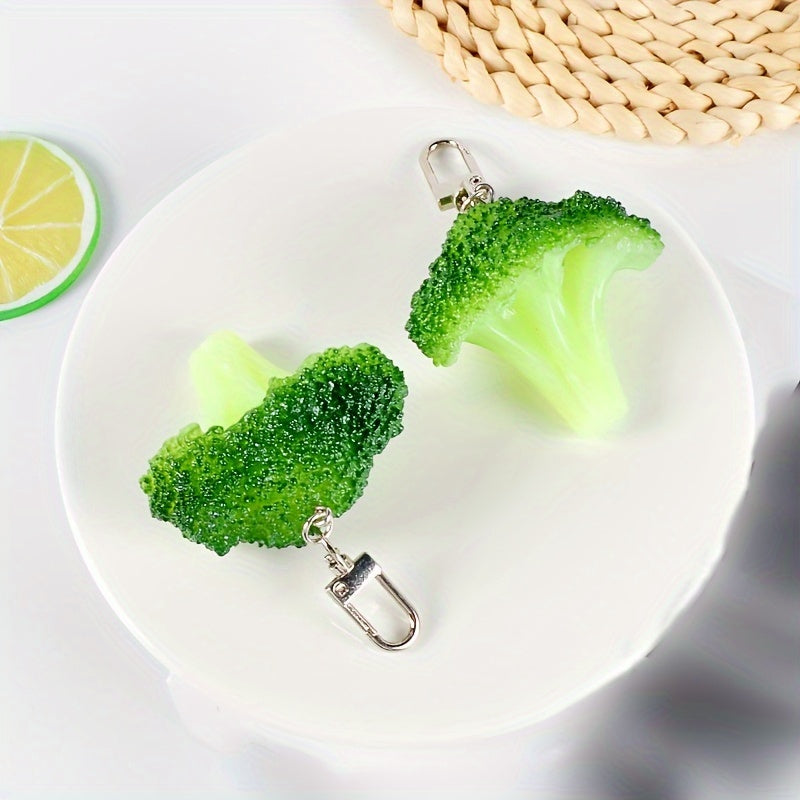 1pc Broccoli Keychain Pendant for Car Keys Backpacks Wallets