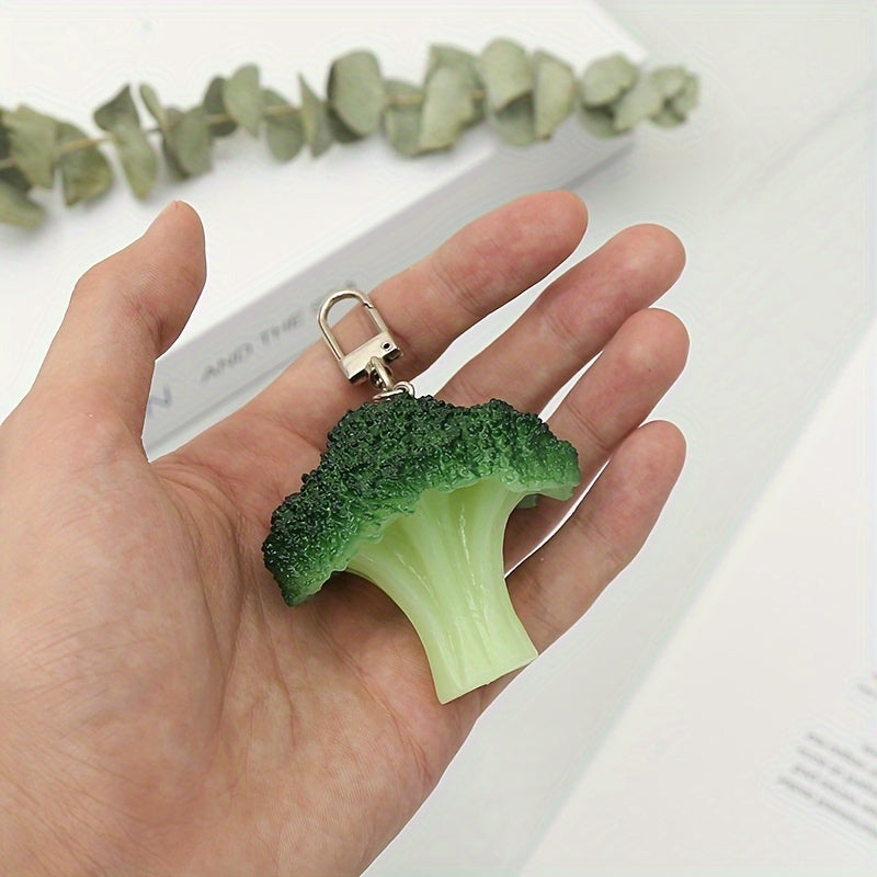 1pc Broccoli Keychain Pendant for Car Keys Backpacks Wallets