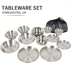 Ramadan Portable Camping Tableware Set with Storage Bag