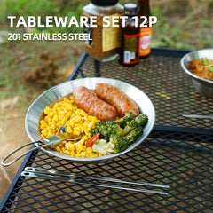 Ramadan Portable Camping Tableware Set with Storage Bag