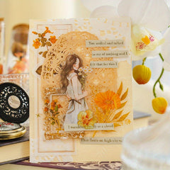 20 Pcs Golden Foil Floral Stickers Variety Patterns DIY Decorat
