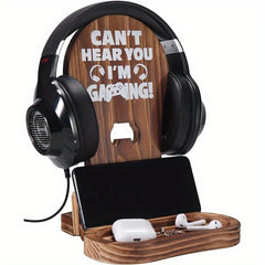 Wooden Headphone Stand for Gaming Headphones