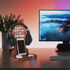 Wooden Headphone Stand for Gaming Headphones