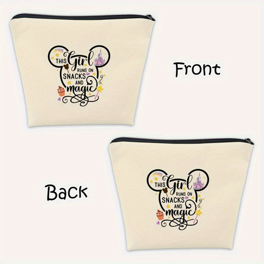Girl Running Snack Cosmetic Bag Funny Anime Travel Toiletry Bag Anime Gift