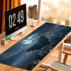 Large Moon Mouse Pad Non Slip Rubber Base Desk Mat