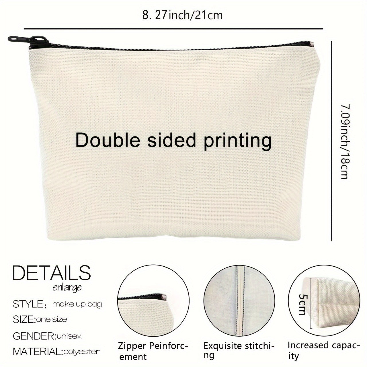 Makeup Storage Bag Reusable Theme Bags For Women & Men Perfect Gift