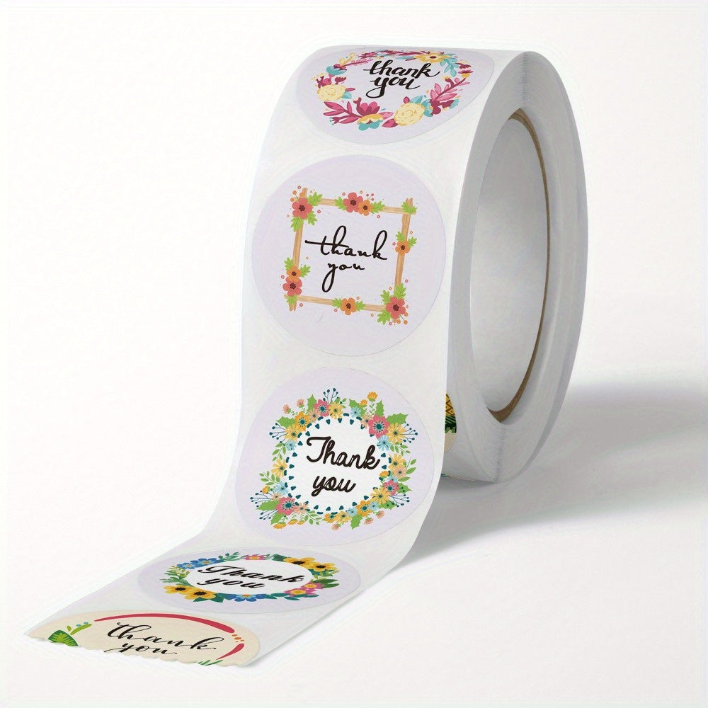 Blush Floral Thank You Stickers for Wedding Bridal Shower Baby Shower Birthd