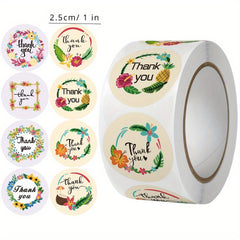 Blush Floral Thank You Stickers for Wedding Bridal Shower Baby Shower Birthd