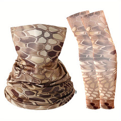 Summer Mountaineering Neck Gaiter & Sleeve Set for Outdoor Sports