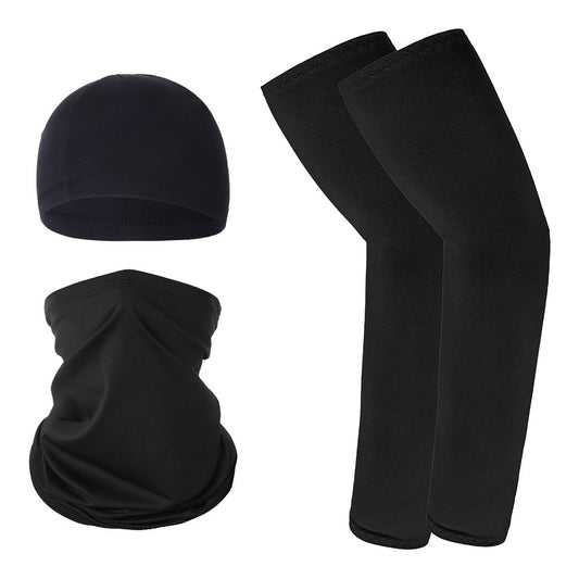 2pcs Sun Protective Bandana & Cycling Hat Liner Combo Outdoor Sports Helmets