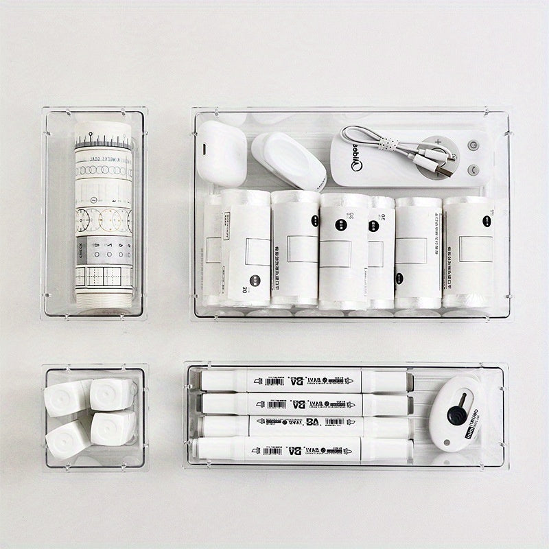 Plastic Drawer Storage Box Divider Narrow Stationery Book