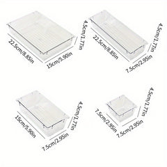 Plastic Drawer Storage Box Divider Narrow Stationery Book