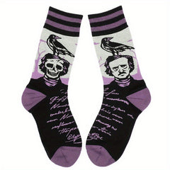 Men's Funny Cartoon Anime Crew Socks Comfy Cotton Blend Casual Unisex Socks