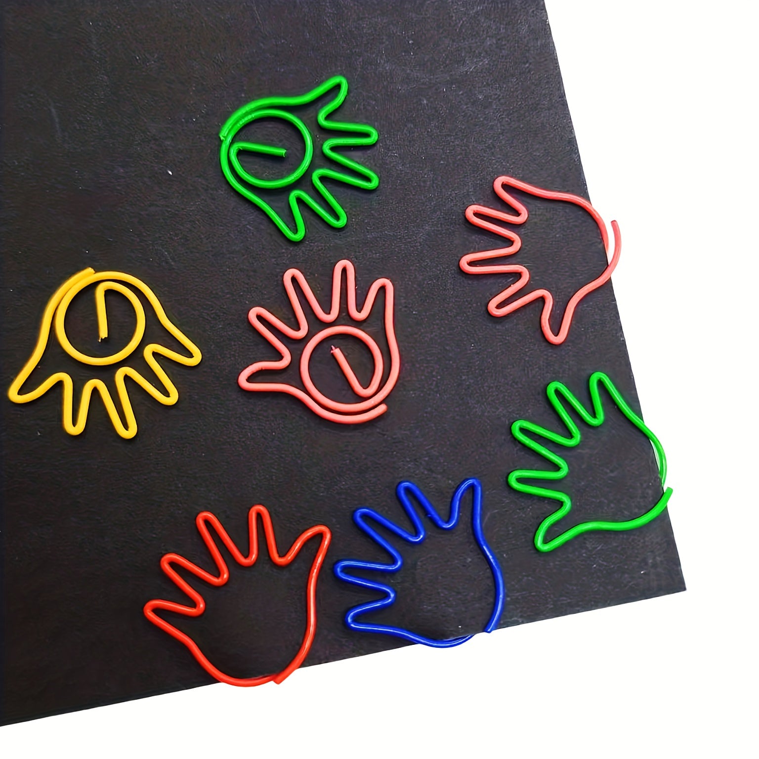 20pcs Palm Shaped Mixed Paper Clips For Office School And Personal Use