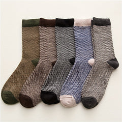 5 Pairs Men's Crew Socks Breathable Comfy Unisex Casual Socks
