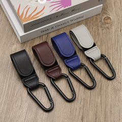 2pcs Stroller Hooks For Hanging Diaper Bags Faux Leather Pram Straps