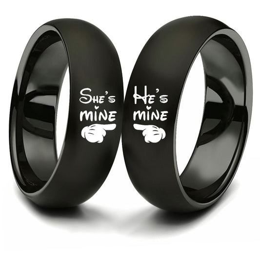 Romantic Couples Stainless Steel Ring Set