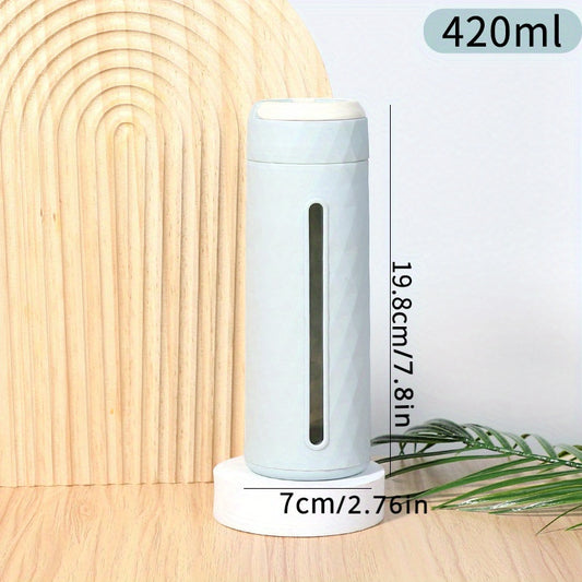 Double Wall Glass Cup Holder, Insulated & Drop Resistant Water Cup