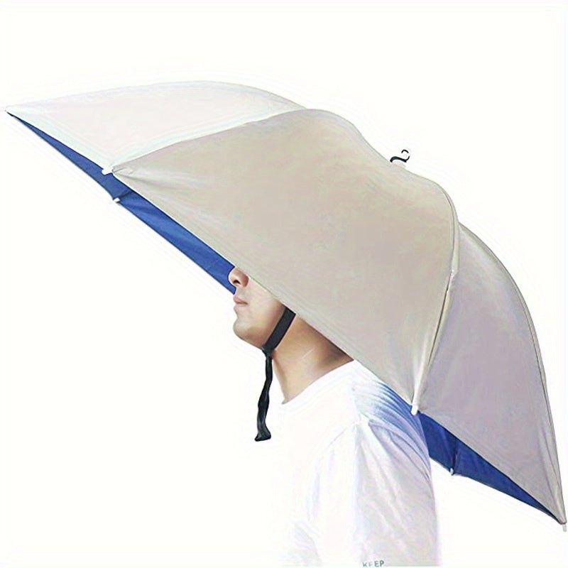 Foldable Fishing Umbrella Hat UV Protection Adjustable Headwear