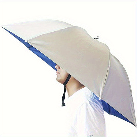 Foldable Fishing Umbrella Hat UV Protection Adjustable Headwear