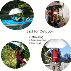 Foldable Fishing Umbrella Hat UV Protection Adjustable Headwear