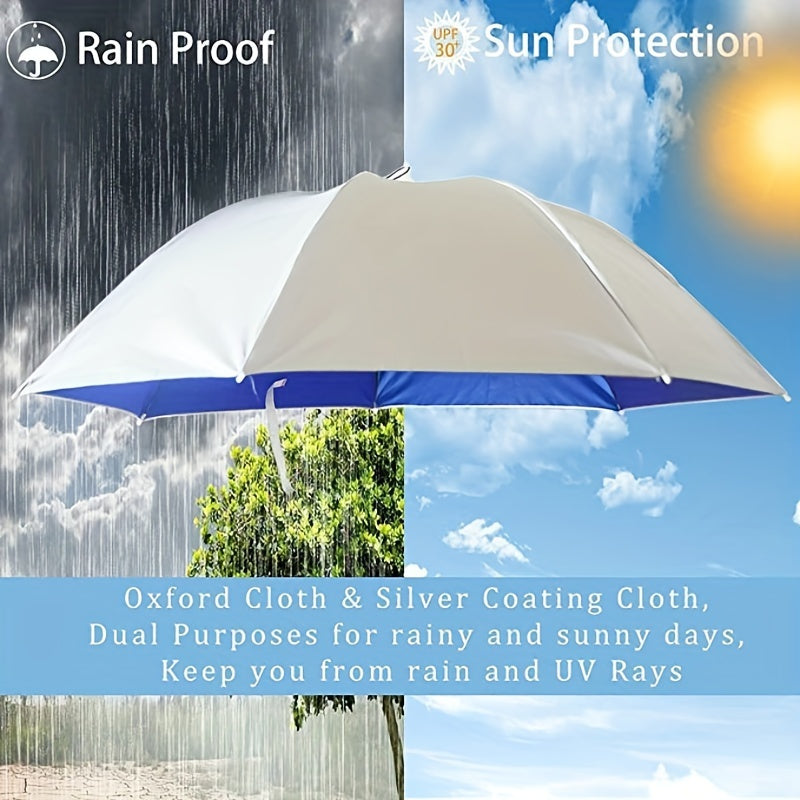 Foldable Fishing Umbrella Hat UV Protection Adjustable Headwear
